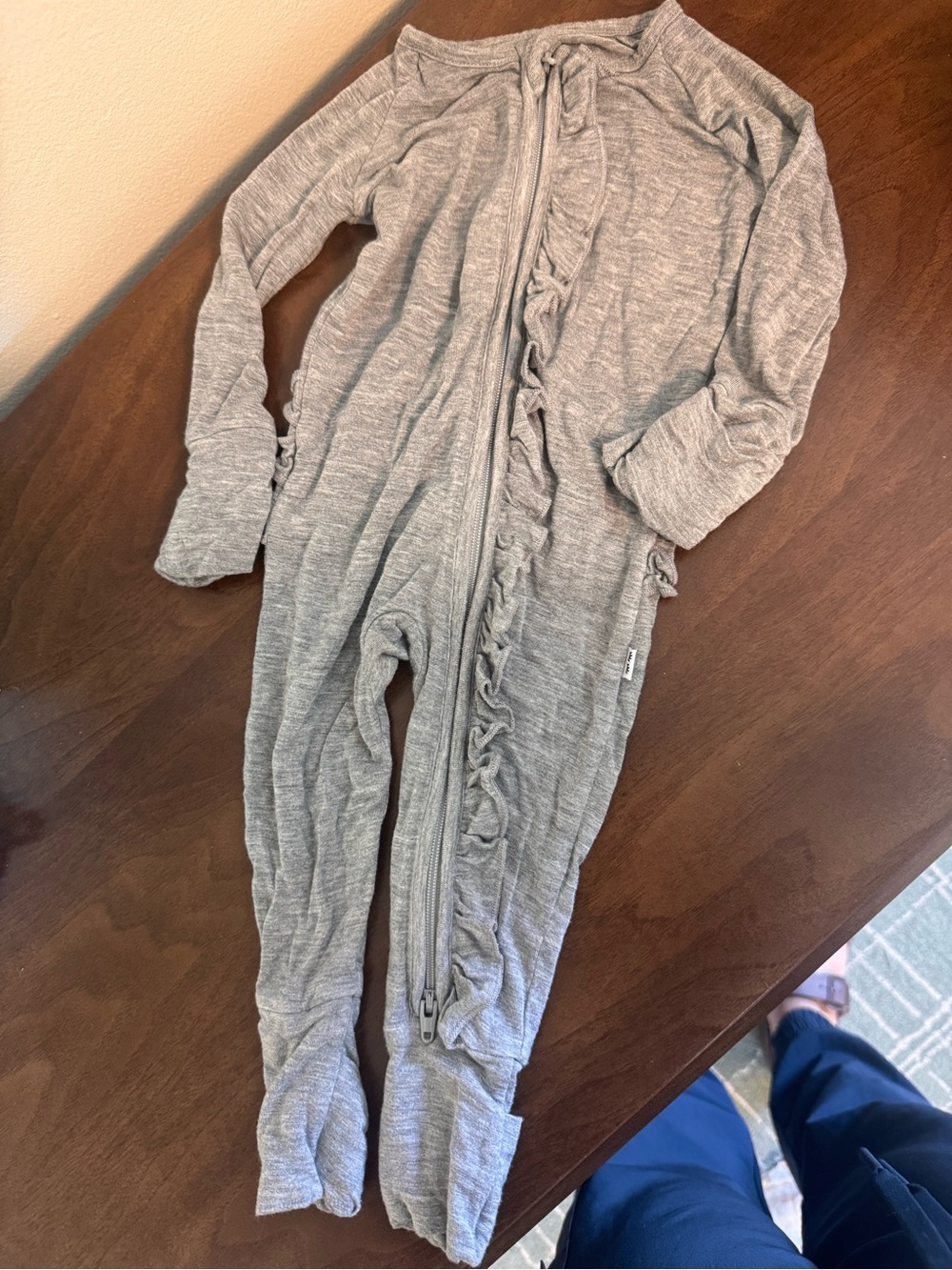 Little sleepies Ruffle Zip One-Piece